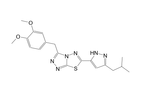 [1,2,4]triazolo[3,4-b][1,3,4]thiadiazole, 3-[(3,4-dimethoxyphenyl)methyl]-6-[3-(2-methylpropyl)-1H-pyrazol-5-yl]-