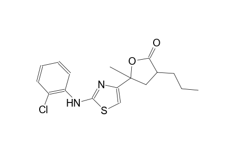 2(3H)-furanone, 5-[2-[(2-chlorophenyl)amino]-4-thiazolyl]dihydro-5-methyl-3-propyl-