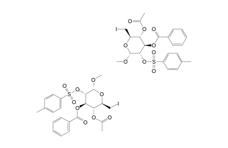 METHYL-4-O-ACETYL-3-O-BENZOYL-6-DEOXY-6-IODO-2-O-(TOLUENE-P-SULFONYL)-ALPHA-D-GLUCOPYRANOSIDE