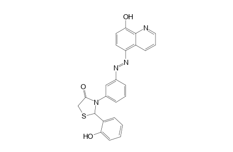 2-(2-hydroxyphenyl)-3-(3-((8-hydroxyquinolin-5-yl)diazenyl) phenyl)thiazo lidin-4-one