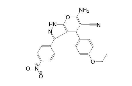 6-amino-4-(4-ethoxyphenyl)-3-(4-nitrophenyl)-1,4-dihydropyrano[2,3-c]pyrazole-5-carbonitrile