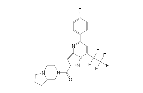 5-(4-fluorophenyl)-2-(hexahydropyrrolo[1,2-a]pyrazin-2(1H)-ylcarbonyl)-7-(1,1,2,2,2-pentafluoroethyl)pyrazolo[1,5-a]pyrimidine