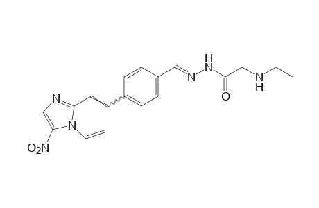 N-ethylglycine,{p-[2-(5-nitro-1-vinylimidazol-2-yl)vinyl]benzylidene}hydrazide