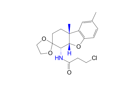 3-chloro-N-{8',9'b'b-dimethyl-1',4',4a'b,9b'-tetrahydrospiro[1,3-dioxolane-2,3'(2'H)-dibenzofuran]-4'a-yl}propionamide