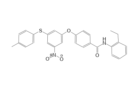 N-(2-ethylphenyl)-4-{3-[(4-methylphenyl)sulfanyl]-5-nitrophenoxy}benzamide