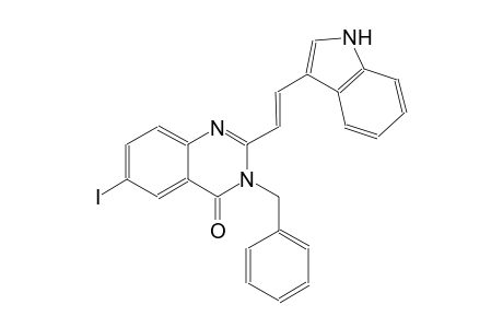 3-benzyl-2-[(E)-2-(1H-indol-3-yl)ethenyl]-6-iodo-4(3H)-quinazolinone