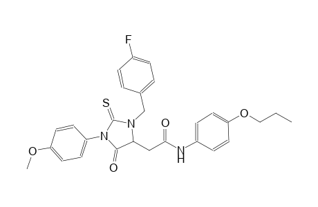 2-[3-(4-fluorobenzyl)-1-(4-methoxyphenyl)-5-oxo-2-thioxo-4-imidazolidinyl]-N-(4-propoxyphenyl)acetamide