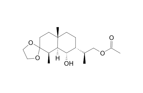 (11S)-12-Acetoxy-3,3-ethylenedioxy-4.beta.,5.alpha.,7.alpha.-eudesman-6.alpha.-ol