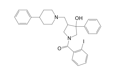 (3-hydroxy-3-phenyl-4-[(4-phenylpiperidin-1-yl)methyl]pyrrolidin-1-yl)(2-iodophenyl)methanone
