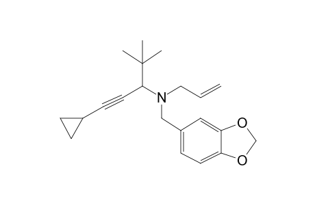 N-Allyl-N-(benzo[D][1,3]dioxol-5-ylmethyl)-1-cyclopropyl-4,4-dimethylpent-1-yn-3-amine