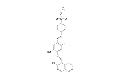 Benzenesulfonic acid, 4-[[5-hydroxy-4-[(2-hydroxy-1-naphthalenyl)azo]-2-methylphenyl]azo]-, monosodium salt