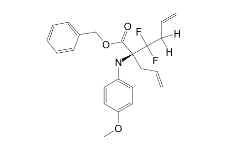 (+/-)-BENZYL-2-ALLYL-3,3-DIFLUORO-2-(4-METHOXYPHENYL)-AMINO-5-HEXENOATE