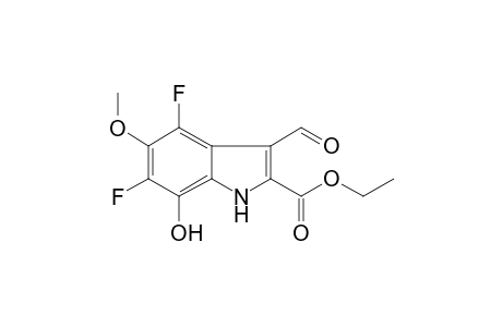 Ethyl 4,6-difluoro-3-formyl-7-hydroxy-5-methoxy-1H-indole-2-carboxylate