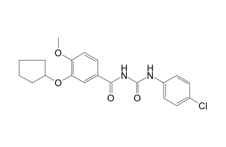 N-(4-chlorophenyl)-N'-[3-(cyclopentyloxy)-4-methoxybenzoyl]urea