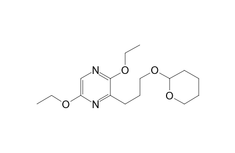 Pyrazine, 2,5-diethoxy-3-[3-[(tetrahydro-2H-pyran-2-yl)oxy]propyl]-