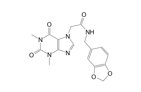 N-(1,3-benzodioxol-5-ylmethyl)-2-(1,3-dimethyl-2,6-dioxo-1,2,3,6-tetrahydro-7H-purin-7-yl)acetamide