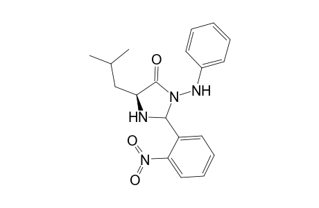 (5S)-3-anilino-5-(2-methylpropyl)-2-(2-nitrophenyl)-4-imidazolidinone