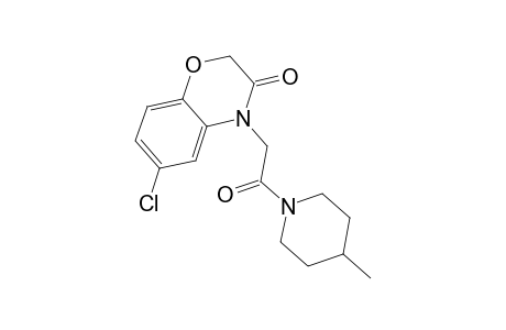 2H-1,4-Benzoxazin-3(4H)-one, 6-chloro-4-[2-(4-methyl-1-piperidinyl)-2-oxoethyl]-