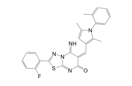 (6E)-6-{[2,5-dimethyl-1-(2-methylphenyl)-1H-pyrrol-3-yl]methylene}-2-(2-fluorophenyl)-5-imino-5,6-dihydro-7H-[1,3,4]thiadiazolo[3,2-a]pyrimidin-7-one