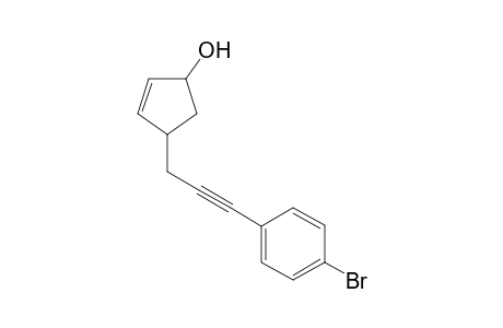 4-(3-(4-Bromophenyl)prop-2-yn-1-yl)cyclopent-2-enol