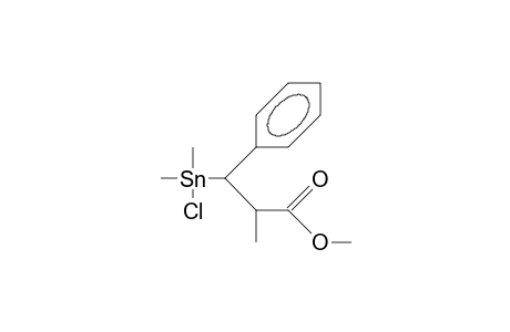 3-(Chloro-dimethylstannyl)-2-methyl-3-phenyl-propanoic acid, methyl ester, isomer A