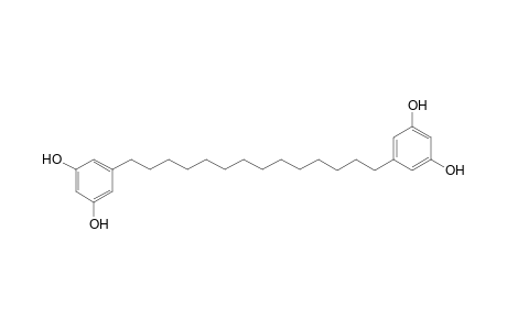 5-[14-(3,5-dihydroxyphenyl)tetradecyl]benzene-1,3-diol