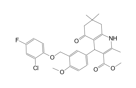 methyl 4-{3-[(2-chloro-4-fluorophenoxy)methyl]-4-methoxyphenyl}-2,7,7-trimethyl-5-oxo-1,4,5,6,7,8-hexahydro-3-quinolinecarboxylate