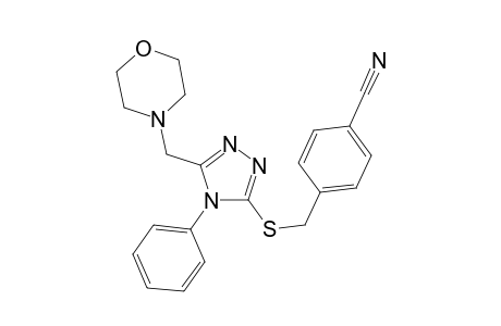 Benzonitrile, 4-[[[5-(4-morpholinylmethyl)-4-phenyl-4H-1,2,4-triazol-3-yl]thio]methyl]-