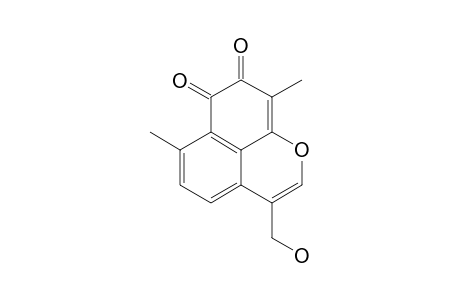 DAVIDIANONE-A;3-HYDROXYMETHYL-6,9-DIMETHYLNAPHTHO-(1,8-B,C)-PYRAN-7,8-DIONE