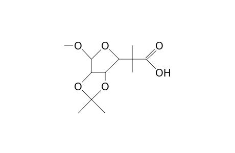 (Methyl 5-deoxy-5,5-dimethyl-2,3-isopropylidene-B-L-ribo-hexofuranosid)-uronic acid