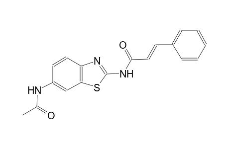 2-propenamide, N-[6-(acetylamino)-2-benzothiazolyl]-3-phenyl-, (2E)-