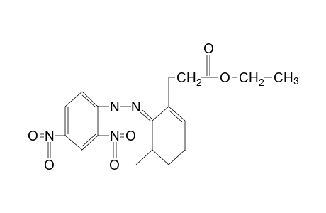 5-methyl-6-oxo-1-cyclohexene-1-propionic acid, ethyl ester, (2,4-dinitrophenyl)hydrazone