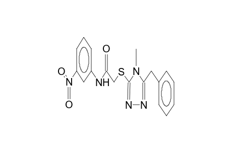 N-(3-nitrophenyl)-2-(1-methyl-5-benzyl-1H-1,3,4-triazol-2-ylthio)acetamide