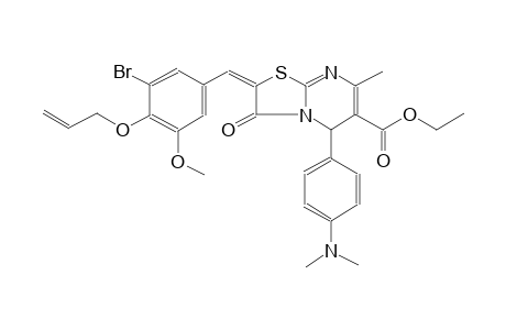 ethyl (2E)-2-[4-(allyloxy)-3-bromo-5-methoxybenzylidene]-5-[4-(dimethylamino)phenyl]-7-methyl-3-oxo-2,3-dihydro-5H-[1,3]thiazolo[3,2-a]pyrimidine-6-carboxylate