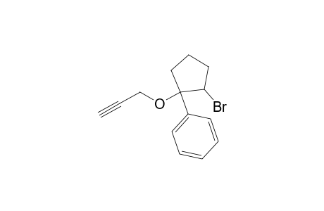 (2-bromanyl-1-prop-2-ynoxy-cyclopentyl)benzene