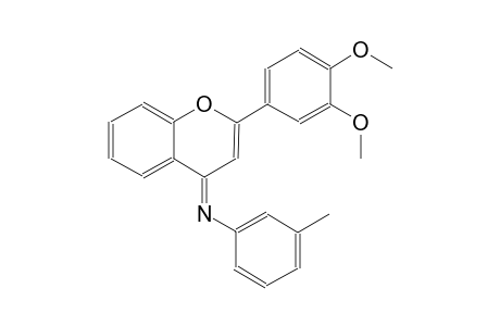 N-[(4E)-2-(3,4-dimethoxyphenyl)-4H-chromen-4-ylidene]-3-methylaniline