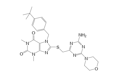 1H-purine-2,6-dione, 8-[[[4-amino-6-(4-morpholinyl)-1,3,5-triazin-2-yl]methyl]thio]-7-[[4-(1,1-dimethylethyl)phenyl]methyl]-3,7-dihydro-1,3-