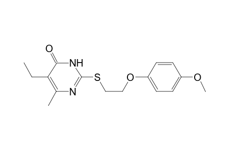 3H-Pyrimidin-4-one, 5-ethyl-2-[2-(4-methoxyphenoxy)ethylsulfanyl]-6-methyl-