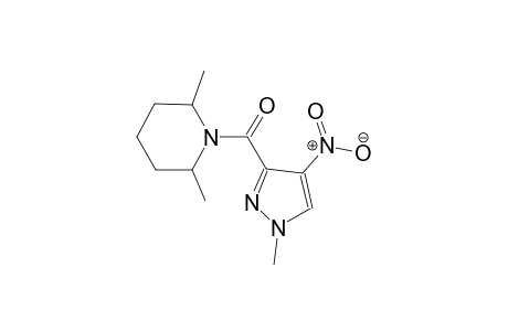 2,6-dimethyl-1-[(1-methyl-4-nitro-1H-pyrazol-3-yl)carbonyl]piperidine