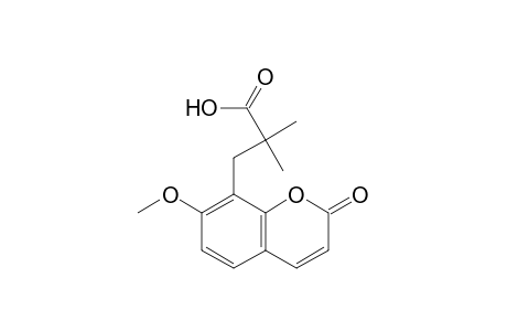 3-(2-keto-7-methoxy-chromen-8-yl)-2,2-dimethyl-propionic acid