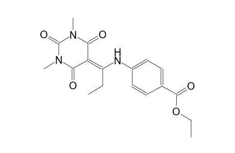 ethyl 4-{[1-(1,3-dimethyl-2,4,6-trioxotetrahydro-5(2H)-pyrimidinylidene)propyl]amino}benzoate