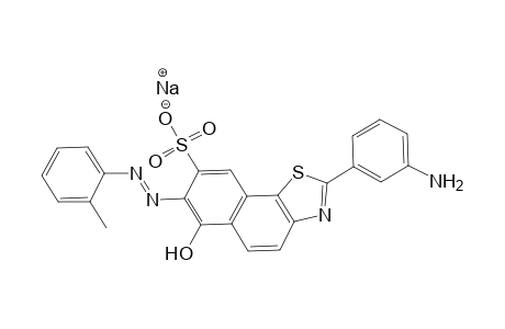Naphtho[2,1-d]thiazole-8-sulfonic acid, 2-(3-aminophenyl)-6-hydroxy-7-[(2-methylphenyl)azo]-, monosodium salt