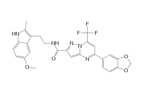 5-(1,3-Benzodioxol-5-yl)-N-[2-(5-methoxy-2-methyl-1H-indol-3-yl)ethyl]-7-(trifluoromethyl)pyrazolo[1,5-a]pyrimidine-2-carboxamide