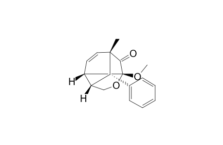 (1R*,3R*,6S*,7R*,10S*)-3-Methoxy-1-methyl-10-phenyl-4-oxatricyclo[4.3.1.0(3,7)]dec-8-en-2-one