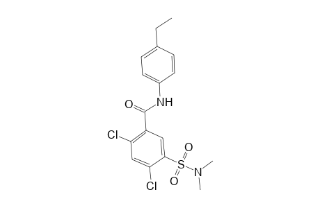 2,4-bis(chloranyl)-5-(dimethylsulfamoyl)-N-(4-ethylphenyl)benzamide