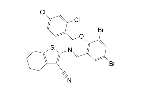 benzo[b]thiophene-3-carbonitrile, 2-[[(E)-[3,5-dibromo-2-[(2,4-dichlorophenyl)methoxy]phenyl]methylidene]amino]-4,5,6,7-tetrahydro-