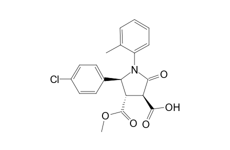 N-o-Methylphenyl-trans,trans-.alpha.-carboxyl-.beta.-methoxycarbonyl-.gamma.-p-cholorophenyl-.gamma.-butyrolactam