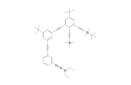 1-[2-[1-[2-(trimethylsilyl)ethynyl]-2-[2-(tert-butyldimethylsilyl)ethynyl]-4-tert-butylphenyl]ethynyl]-5-(tert-butyl)-3-[2-(diethylazido)phenylethynyl]benzene