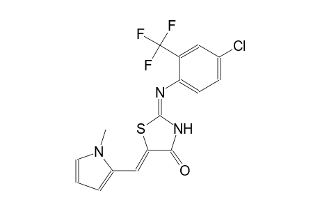 (5Z)-2-[4-chloro-2-(trifluoromethyl)anilino]-5-[(1-methyl-1H-pyrrol-2-yl)methylene]-1,3-thiazol-4(5H)-one