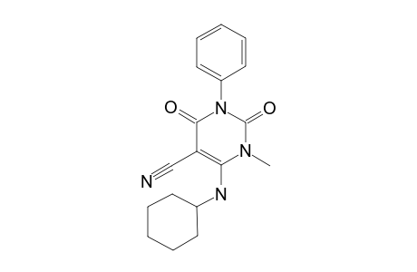 5-CYANO-6-(CYCLOHEXYLAMINO)-1-METHYL-3-PHENYL-1H,3H-PYRIMIDIN-2,4-DIONE